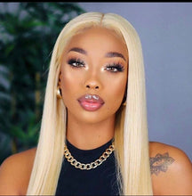 Load image into Gallery viewer, 613 (Blonde) Straight Hair Full Lace Wigs