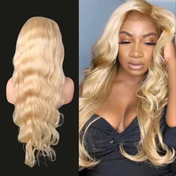 613 Body Wave Front Lace Wigs (Blonde)
